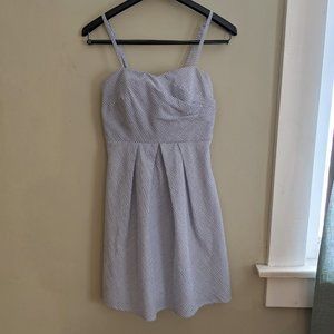 iZ Byer Blue & White Seersucker Mini Sundress, Size 1